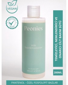 Resim Peonies Milk Toner & Moisturizer Temizleyici Ve Nemlendirici Tonik Tüm Cilt Tipleri 