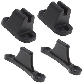 Resim 2x T Şeklinde Kapı Durdurucu Tutucu Kiti Durdurucu Tutucu Karavan Karavan İçin Uyumlu Siyah Plastik Tutucu 