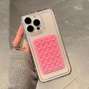 Resim 2'si 1 arada vantuz + cep telefonu kılıfı 3D vantuz duvara yapıştırılabilir cep telefonu kılıfı şeffaf cep telefonu koruma kılıfı iPhone 16 15 14 13 12 11 için uygun telefon kılıfları kendinden yapışkanlı DIY 