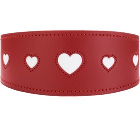 Resim Greyhound Love Boyun Tasması - Kırmızı / Siyah / S-M 