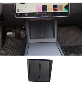 Resim Oled Garaj Tesla Model Y Için Uyumlu Kablosuz Sarj Bölmesi Kaydırmaz Slikon Kaplama 