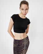Resim Modal Karışımlı Slim Fit Kap Kol Body 