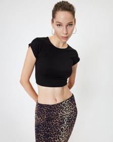 Resim Modal Karışımlı Slim Fit Kap Kol Body 