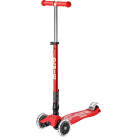 Resim Micro Maxi Scooter Deluxe Foldable 3 Tekerlekli Scooter LED Red - Kırmızı / 5-12 Yaş 