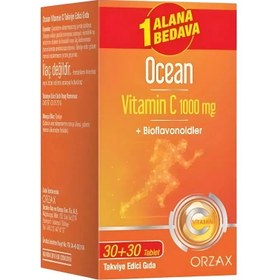 Resim Orzax Ocean Vitamin C 1000 mg 30 + 30 Tablet 