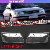 Resim Dinosaurs Passat B5 Için Sol Taraf Araba Far Camı Kapağı Kafa Işık Lambası Abajur Ön Işık Muhafazası Kapağı 