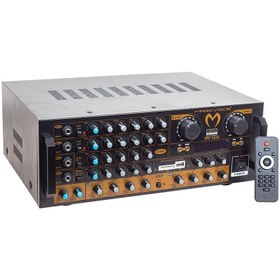 Resim MV-1232 2*80W USB/SD BT UK-BALANS 4 MİK GİRİŞ-4 HOP CIKISLI STEREO KUP MİXER TRAFOSUZ ANFİ MAGICVOICE 