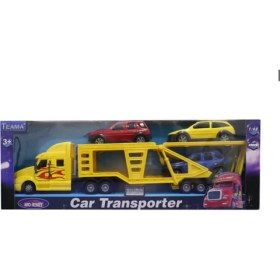 Resim Mega Oyuncak Araç Taşıyıcı Plastik Sarı Tır 