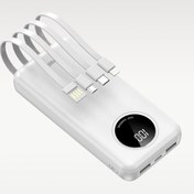 Resim Phixi Dahili Kablolu Powerbank 5in1 Çıkış LCD Ekran 20.000mAh Taşınabilir Şarj Aleti Slim Dayanaklı Kasa 
