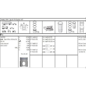 Resim GOETZE ISS 87-70233-STD Piston 84.00Mm E39 E60 E46 E90 318D 320D 520D E83 E87 118D 120D X3 2.0D 98- M47D20 