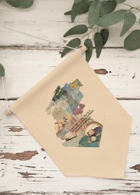 Resim Salon Duvar Dekoru, Pinterest Oda Dekoru, Sanat Serisi, Kanvas Flama Askılı Duvar Örtüsü NO:442 - Renkli - 10 / 30 x 40 