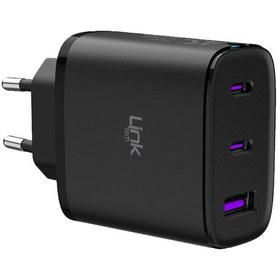 Resim Linktech C317 Safe 3 Çıkışlı 45W Hızlı Şarj Adaptörü 