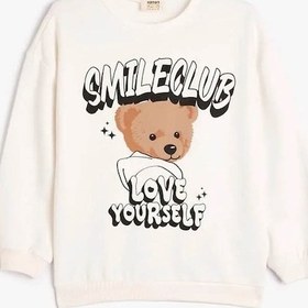 Resim Koton Kız Çocuk Sweatshirt Ekru 5wkg10096ak 25ky59000229 Y5915 Ekru 