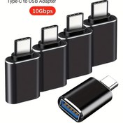 Resim 5 adet Yüksek Hızlı USB-C'den USB 3.0 Adaptörü | Thunderbolt 3 Uyumlu | Erkekten Dişiye OTG Sürücü Dönüştürücü | 10Gbps Veri Aktarımı & Şarj | Dayanıklı Alüminyum | MacBook, iPad, Surface Go, Galaxy S23/S22/S21 & Daha Fazlası için 