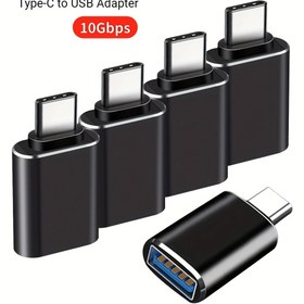 Resim 5 adet Yüksek Hızlı USB-C'den USB 3.0 Adaptörü | Thunderbolt 3 Uyumlu | Erkekten Dişiye OTG Sürücü Dönüştürücü | 10Gbps Veri Aktarımı & Şarj | Dayanıklı Alüminyum | MacBook, iPad, Surface Go, Galaxy S23/S22/S21 & Daha Fazlası için 