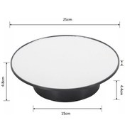 Resim Novahub 25cm Usb Döndürülebilir Ekran Standı, Beyaz + Siyah Kadife, Video Çekim Aksesuarları Pikap 