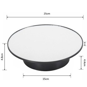 Resim Novahub 25cm Usb Döndürülebilir Ekran Standı, Beyaz + Siyah Kadife, Video Çekim Aksesuarları Pikap 