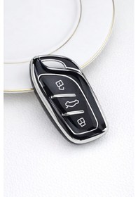 Resim Mg Marvel R Siyah Gümüş Anahtar Kılıfı Aksesuar 