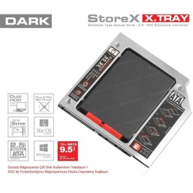 Resim Dark Storex Xtray Dk-ac-dsosd9 9.5mm Notebook Optik Sata Ssd Hdd Kutu Dark Storex Xtray Dk-ac-dsosd9 9.5mm Notebook Optik Sata Ssd Hdd Kutu