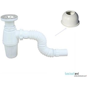 Resim Gama Taslı Körüklü Lavabo Sifonu - Taslı Lavabo Sifonu - Sifon 