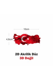 Resim Prtp-Prototip Elektronik & Hobi Araba Ayna Süsü Türkiye Haritası, Pleksi Malzeme, UV Baskılı 