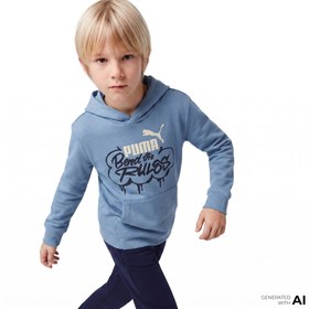 Resim Puma Mid 90s Çocuk Mavi Sweatshirt 