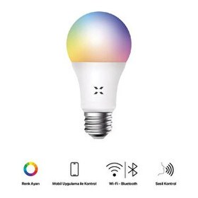 Resim Akıllı Wi-Fi Led RGB Akıllı Ampul Mobil Uygulama Denetimli Google Home/Alexa Uyumlu Çok Renkli Lamba X7021 