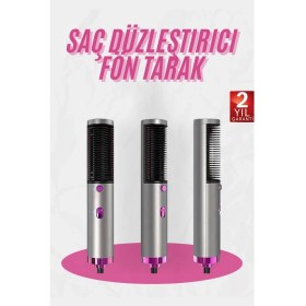 Resim Zengezur Fön Tarak Düzleştirici Seramik Kaplama Fön Makinesi Saç Kurutma 