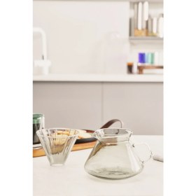 Resim PremiumPort Borosilikat Cam Dripper ile 650 ml Filtre Kahve Demleme Seti 