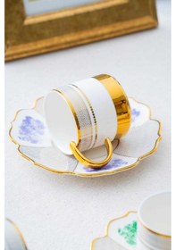 Resim Acar Hxf-06855 Nashwell 6lı Kahve Fincan Takımı Gold 