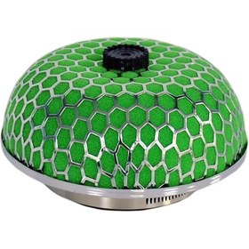 Resim Temiz Pazar Ses & Performans Arttırıcı Açık Hava Filtresi Mantar Tip Yeşil +6 Hp Aparatlı Üniversal 