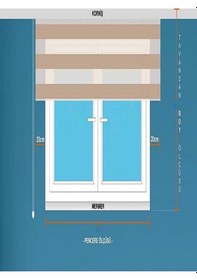 Resim İthal Kalın Açık Gri Zebra Stor Güneşlik Perde Etek Dilimli Açık Gri 