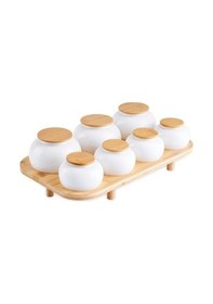 Resim Karaca Rony Stream Tepsili 7 Parça Baharat Takımı 