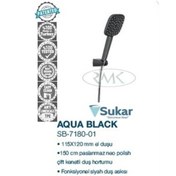 Resim Sukar Askılı Duş Seti Siyah Aqua Black Siyah 