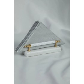 Resim Meralp Tasarım Beyaz Mermer Peçetelik 