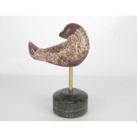 Resim Mermer Metal Çubuk Kuş Obje 14x22cm 