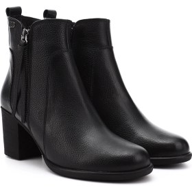 Resim Gönderi R Kadın Siyah Floter Fermuarlı Kalın Topuklu Hakiki Deri Bot Gkzb13410406 Siyah Floter 