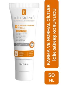 Resim Mineaderm Protection Lightly Tinted SPF 50+ Renkli Uv Koruma ve Nemlendirici Güneş Kremi 50 ML 