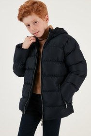 Resim Lela İçi Peluş Astarlı Kapüşonlu Cepli Kışlık Mont Erkek Çocuk MONT 5761911 