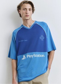 Resim Mavi - Playstation Baskılı Mavi Forma Tişört 0612939-70772 Mavi 
