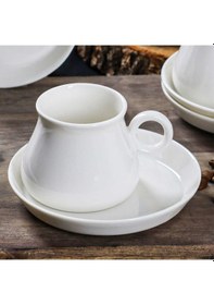 Resim Perotti 11918 Pablo 12 Parça Türk Kahvesi Porselen Fincan Takımı 