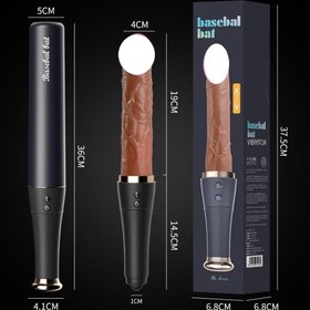 Resim Beyzboll Sopası Görünümlü İleri Geri Hareketli Dil Uyarımlı 10 Modlu Teknolojik Lüx Vibratör 