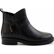 Resim Siyah Siyah Leather Kadın Bot & Bootie K02531270003 Siyah Siyah 