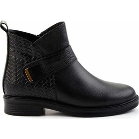 Resim Siyah Siyah Leather Kadın Bot & Bootie K02531270003 Siyah Siyah 