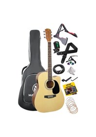 Resim Maxword Mcg-750nt Yüksek Kaliteli Ağaç Ekolayzerli Elektro Akustik Gitar Full Set 