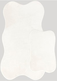 Resim Anatolia 2'li Krem 80x140 + 50x70 Cm Büyük Ebat Banyo Paspası Set Krem 