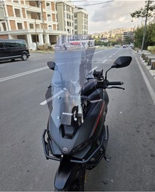 Resim Motocam Skyjet Rivero 125 Ön Cam 2024-2026 Model 57cm Füme Renkli 4mm Sportif 