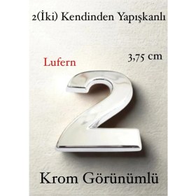 Resim Lufern No 2 Kapı Numarası Kendinden Yapışkanlı Masa Dolap Plastik Ev Posta Kutusu Dış Mekan Daire 3,75 cm 