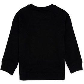 Resim U.S. Polo Assn. Kız Çocuk Siyah Simli Baskı Detaylı Bisiklet Yaka Basic Sweatshirt 50314289-VR046 