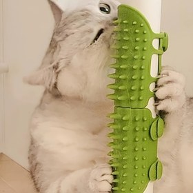 Resim Silikon Kedi Tırmalama Fırçası Ayarlanabilir Kayışlı - Rahatlama & Kaşıntı Giderici, Elektriksiz Evcil Hayvan Bakım Aracı, Rastgele Renk, Masa Bacak Kayışı 
